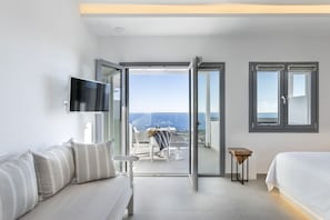 Poseidonas Suite | View from room - La Estrella 4 Suites with Sea View & 4 Prive Hot Tub (Santorini)