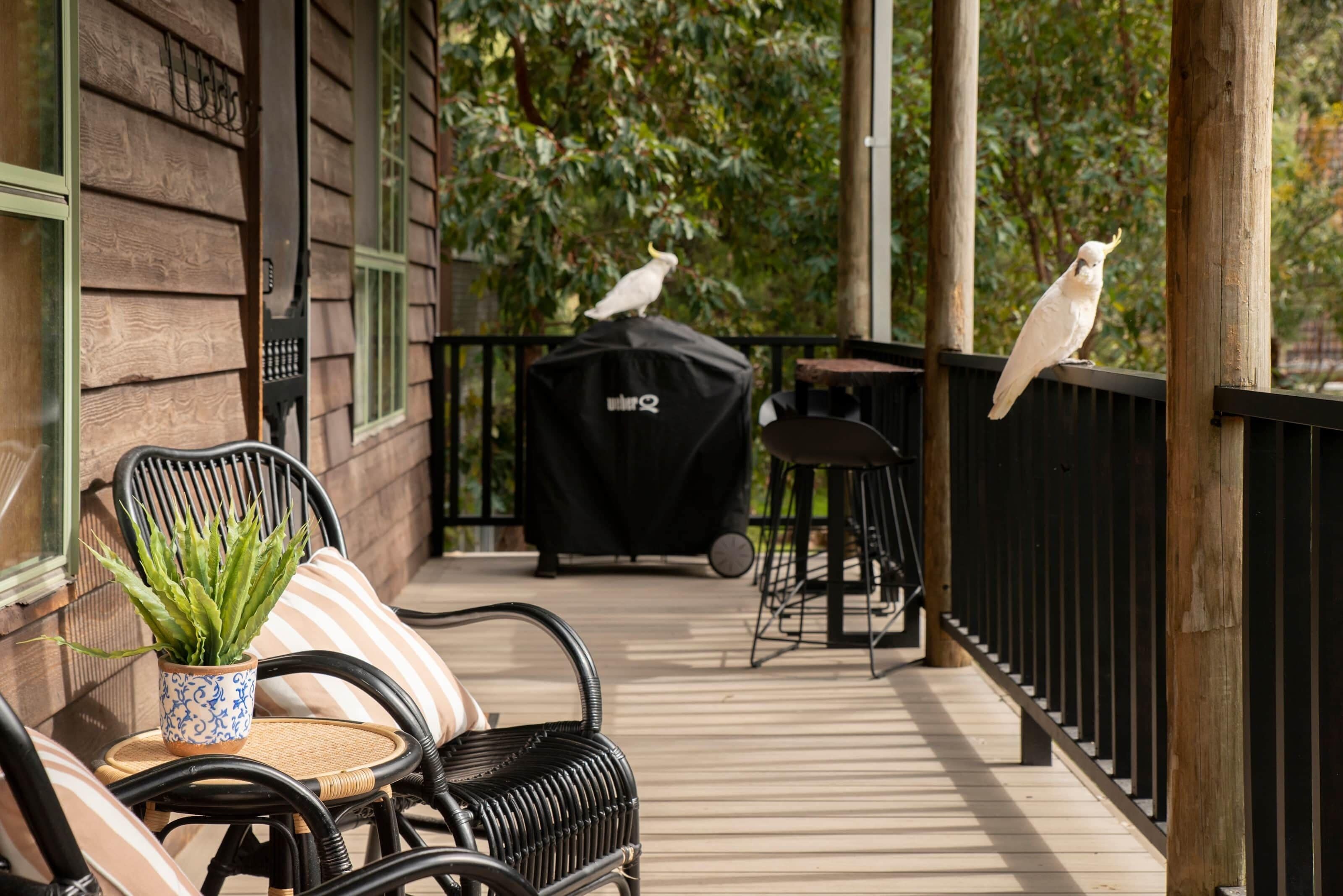 Unwind on the deck with scenic views, grill, and relax for a delightful experience.