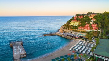 Private beach, free beach shuttle