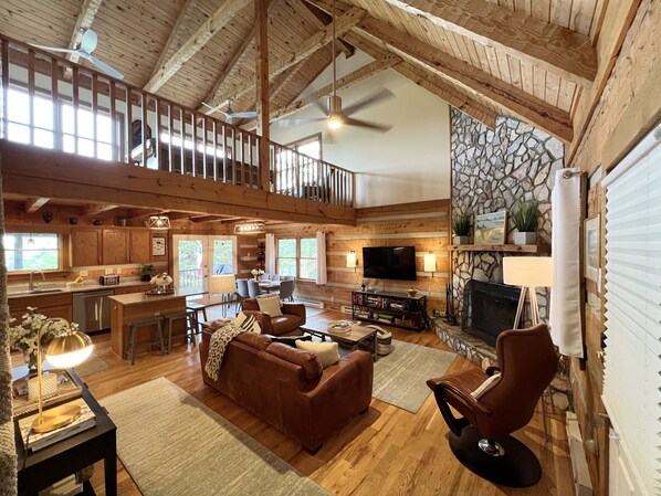 TV, fireplace, DVD player