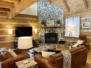 TV, fireplace, DVD player