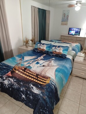 2 bedrooms, iron/ironing board, free WiFi, bed sheets