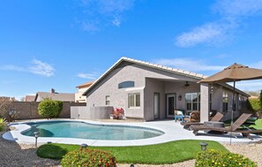 Outdoor pool, a heated pool