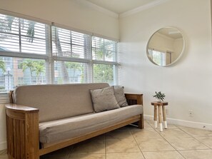 Smart TV, DVD player, books