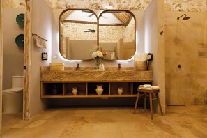Suite, 1 Bedroom, Non Smoking, Balcony | Bathroom | Shower, rainfall showerhead, bathrobes, towels