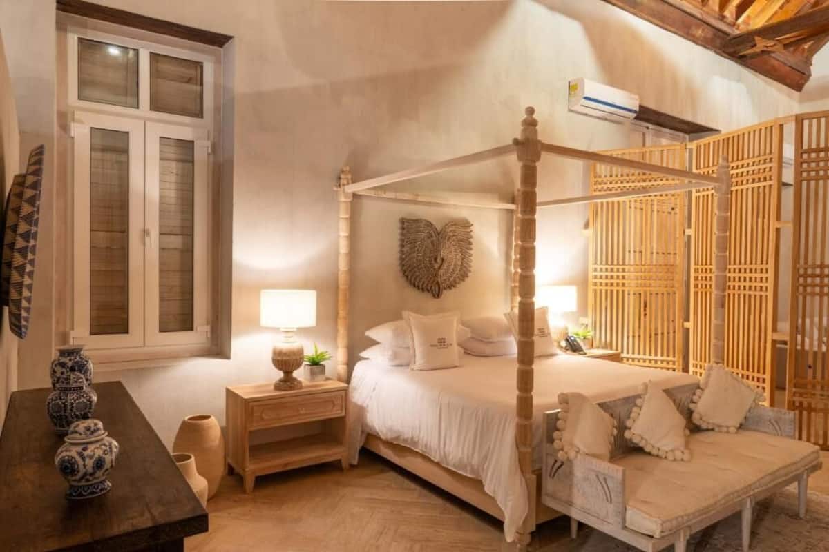1 quarto, roupas de cama antialérgicas, cofres nos quartos