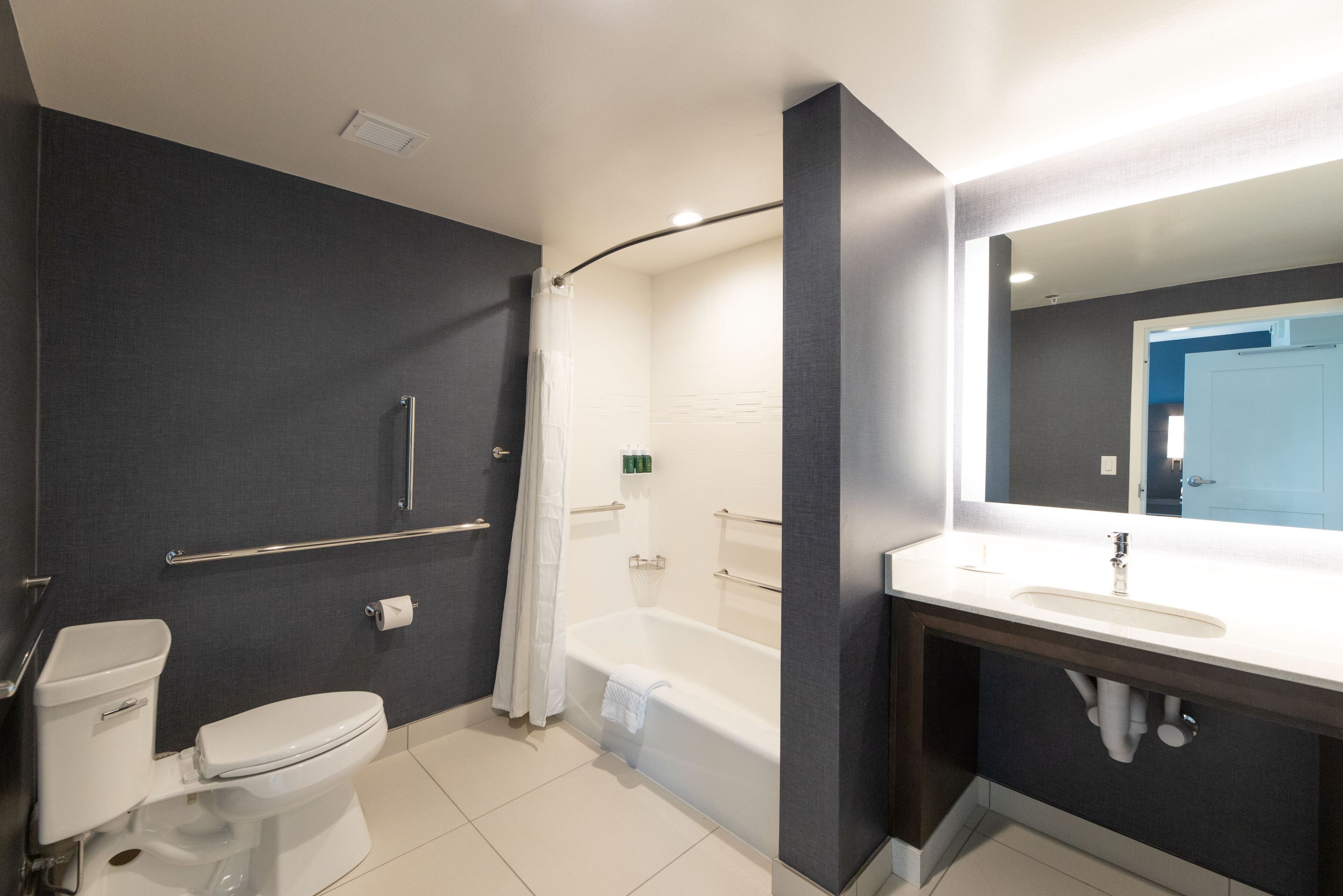 free toiletries, hair dryer, towels, soap