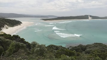 Playa en los alrededores y toallas de playa
