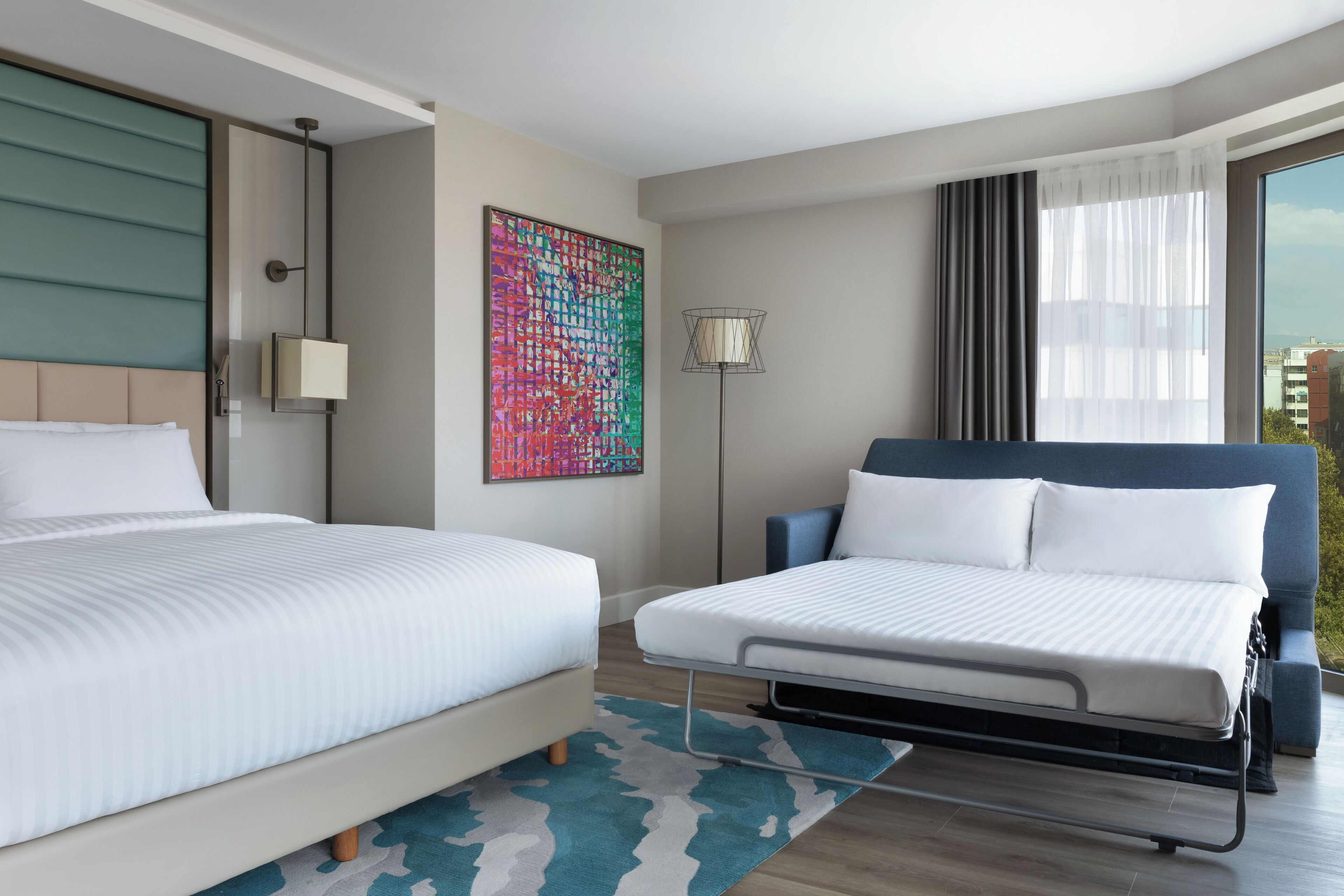 Familienzimmer, 1 King-Bett und Schlafsofa, eingeschränkter Meerblick (Corner)