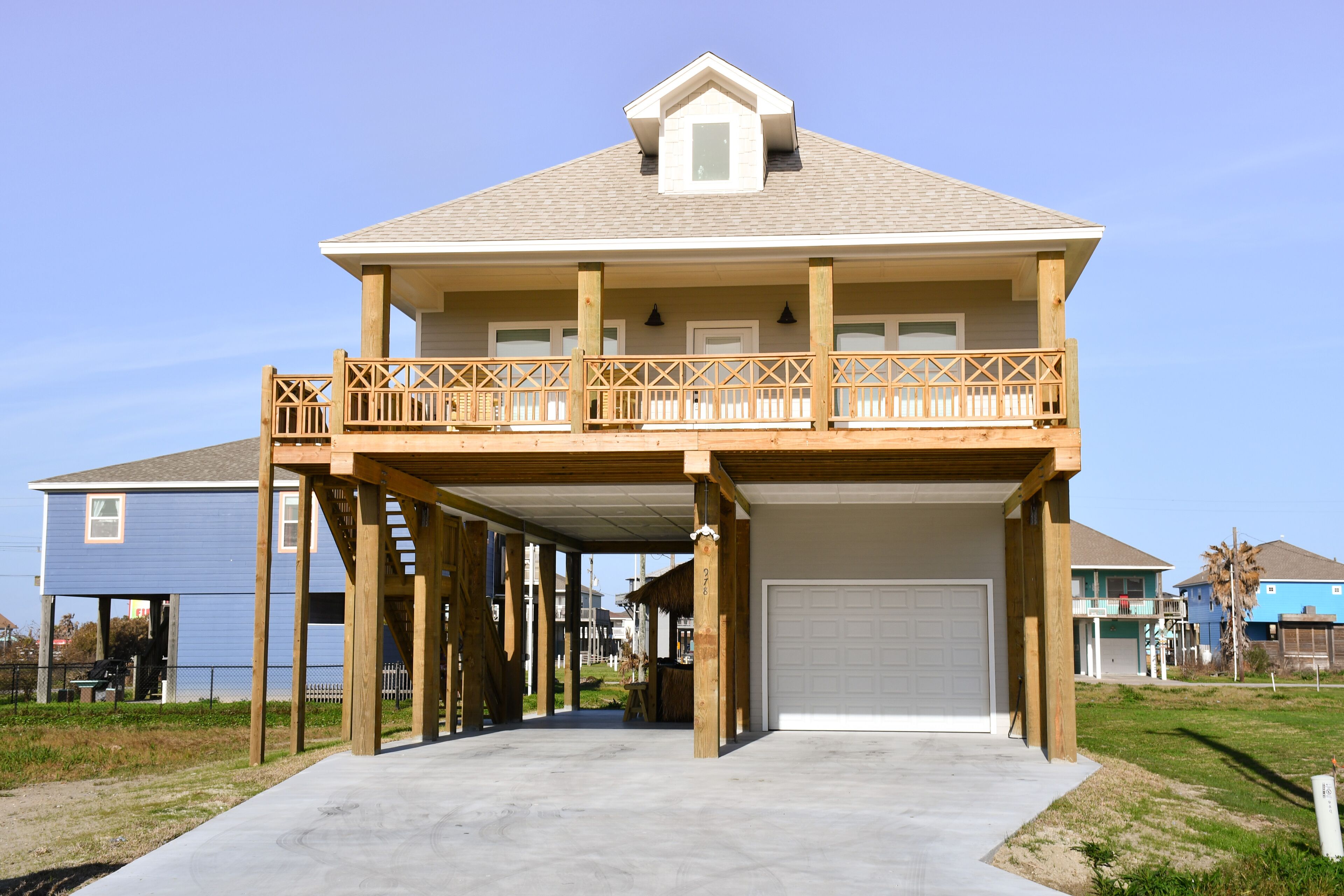 Beach access home with private hot tub!