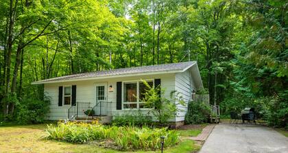 Retreat on a wooded lot within walking distance of downtown!