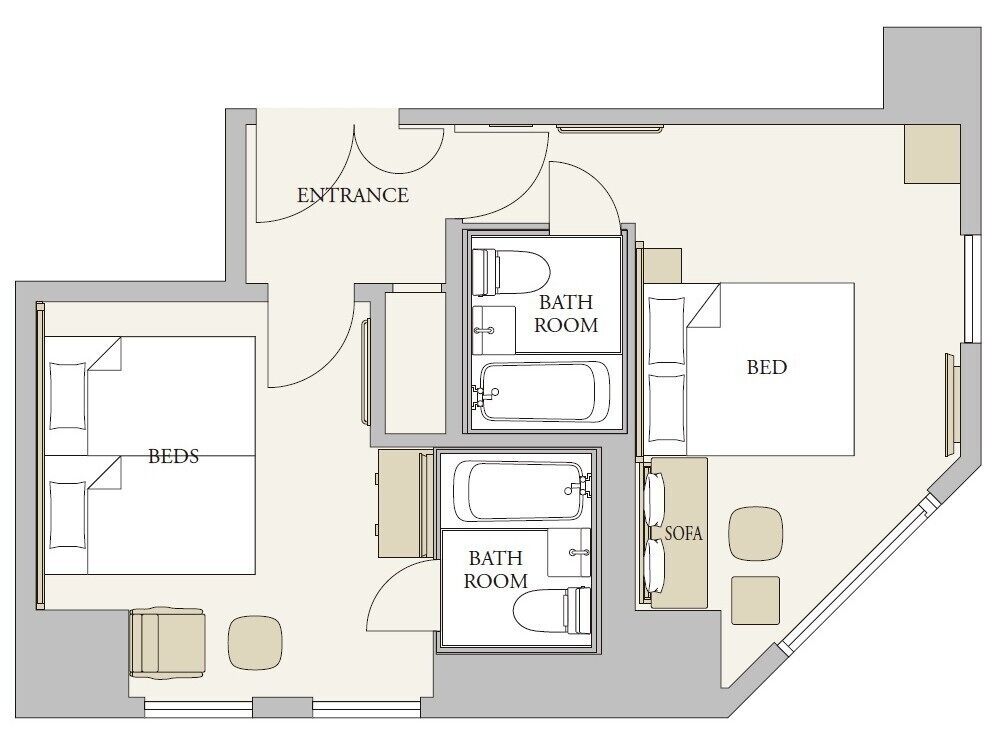 adjoining family room (double room + twin room) | 1 bedroom, in-room safe, free wifi, bed sheets