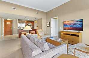 TV, DVD player, stereo