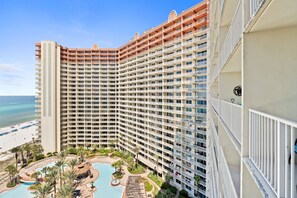 Exterior - 1322 Pool & Beach views, w/2 parking passes, lagoon-style pool & indoor pool (Panama City Beach)