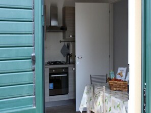Fridge, microwave, oven, highchair