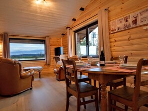 Chalet | Dining - Quiet Chalet With Panoramic View and Fenced Garden (Tenneville)