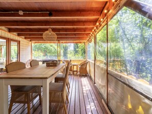 Chalet | Balcony - Pleasing Chalet in Stegeren near Forest (Stegeren)