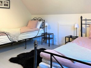 2 slaapkamers, individueel gemeubileerd, beddengoed