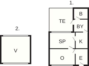 Floor plan - 3 Person Holiday Home in Aeroskobing (Aeroskobing)