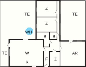 House | Floor plan - Holiday Home in VÃ¦ggerlÃ¸se (Vaeggerlose)