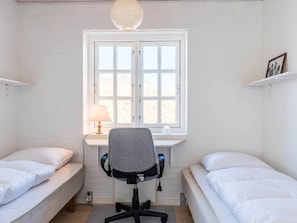 2 bedrooms, individually furnished, bed sheets