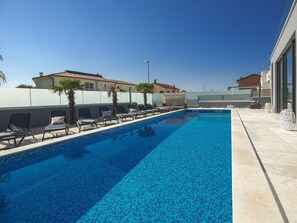Outdoor pool - Spacious Luxury Villa With a Private Swimming Pool, 5 Bedrooms, Near Porec and the Beach (Kastelir-Labinci)