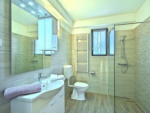 Shower, towels