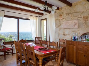 Villa | Dining - Family Friendly Villa Hermes With Private Pool (Platanias)