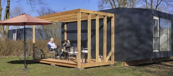 Tiny House With Decorative Fireplace, in Nature