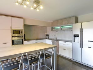 House | Private kitchen | High chair - Magnificent Holiday Home in Manhay With Fenced Garden (Manhay)