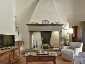 Fireplace, DVD player, MP3 dock - Dreamy Apartment in Montefiridolfi Tuscany With Private Pool (San Casciano in Val di Pesa)