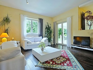 Fireplace, DVD player
