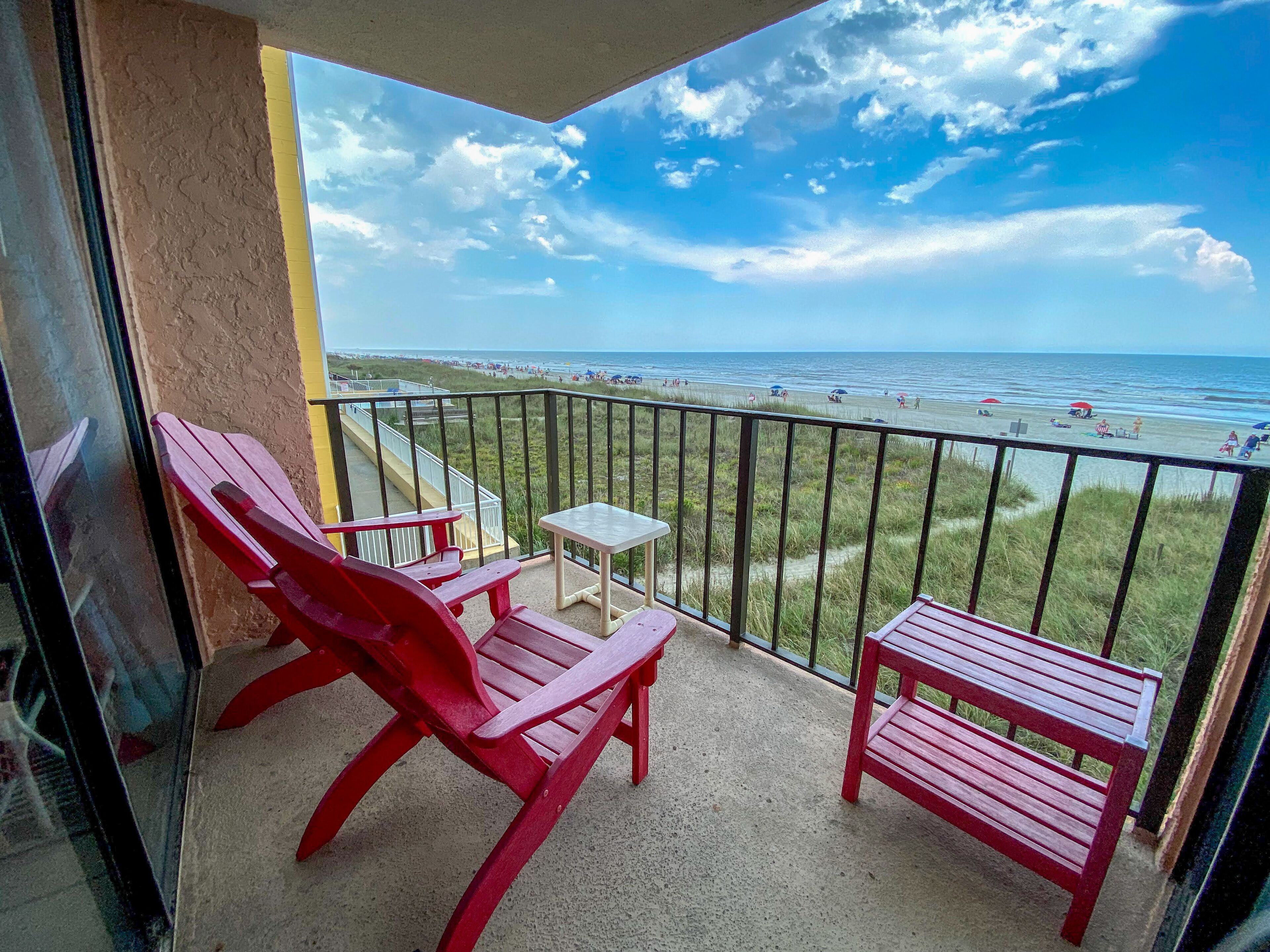 2 bedroom oceanfront. Great location. Outdoor pool.