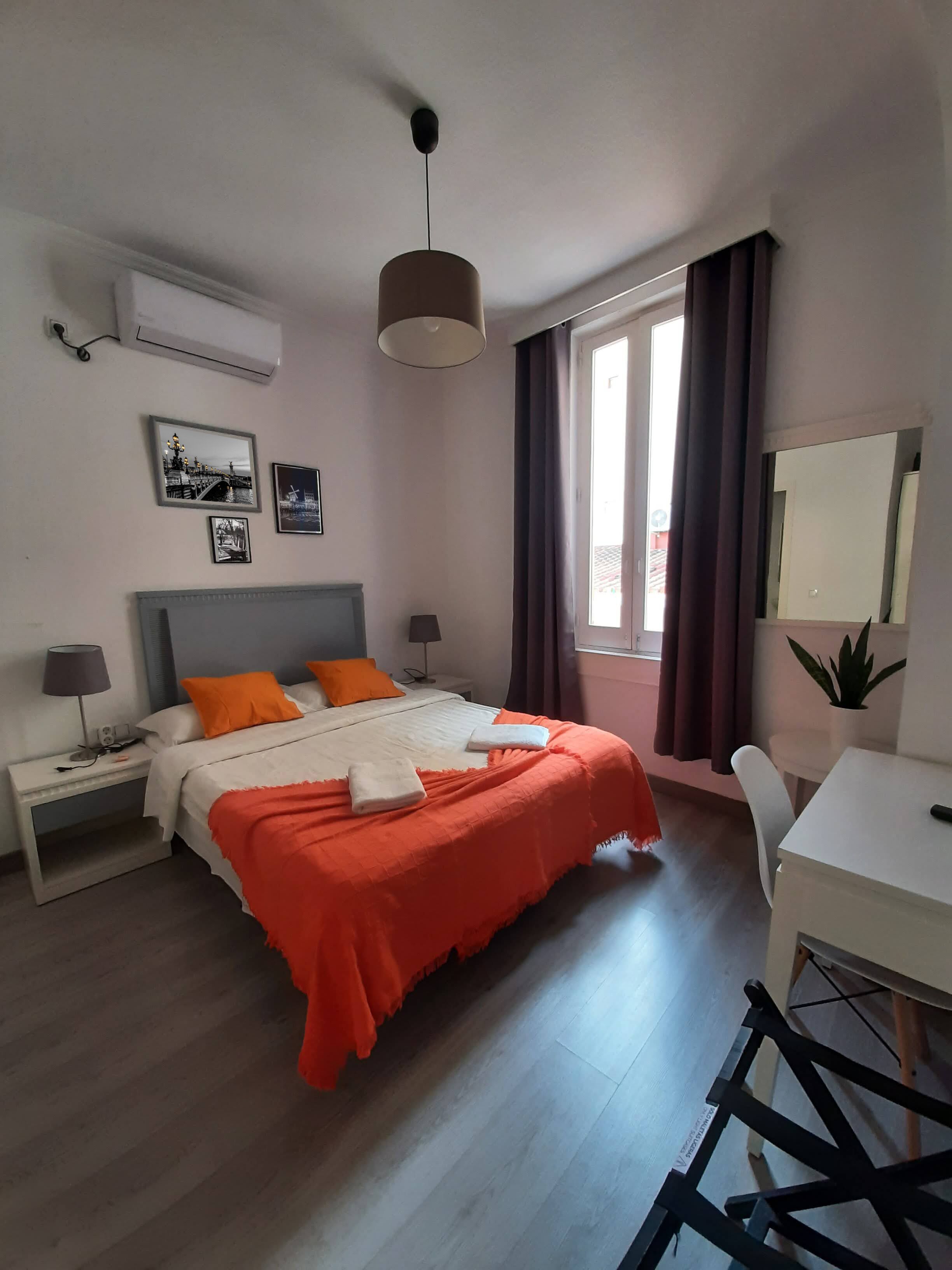 Down comforters, blackout drapes, free WiFi, bed sheets