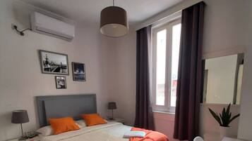 Down comforters, blackout drapes, free WiFi, bed sheets