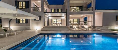 A heated pool