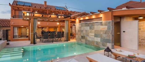 A heated pool