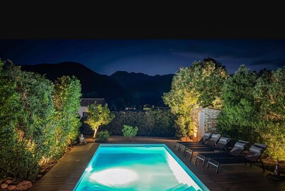 "CASA NELLIA - NEW luxury villa - Sainte Lucie de PV. HEATED swimming pool.