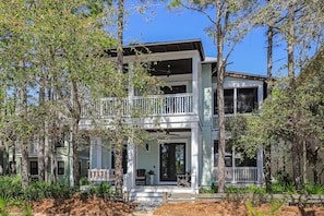 Exterior - Overlooking Camp WaterColor + Outdoor Fireplace- 244 Spartina Circle (Santa Rosa Beach)
