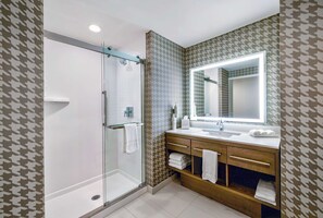 Bathroom shower - Home2 Suites by Hilton Minneapolis Downtown, MN (Minneapolis)