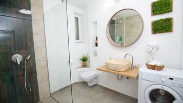 Cabezal de ducha tipo lluvia, artículos de tocador gratuitos