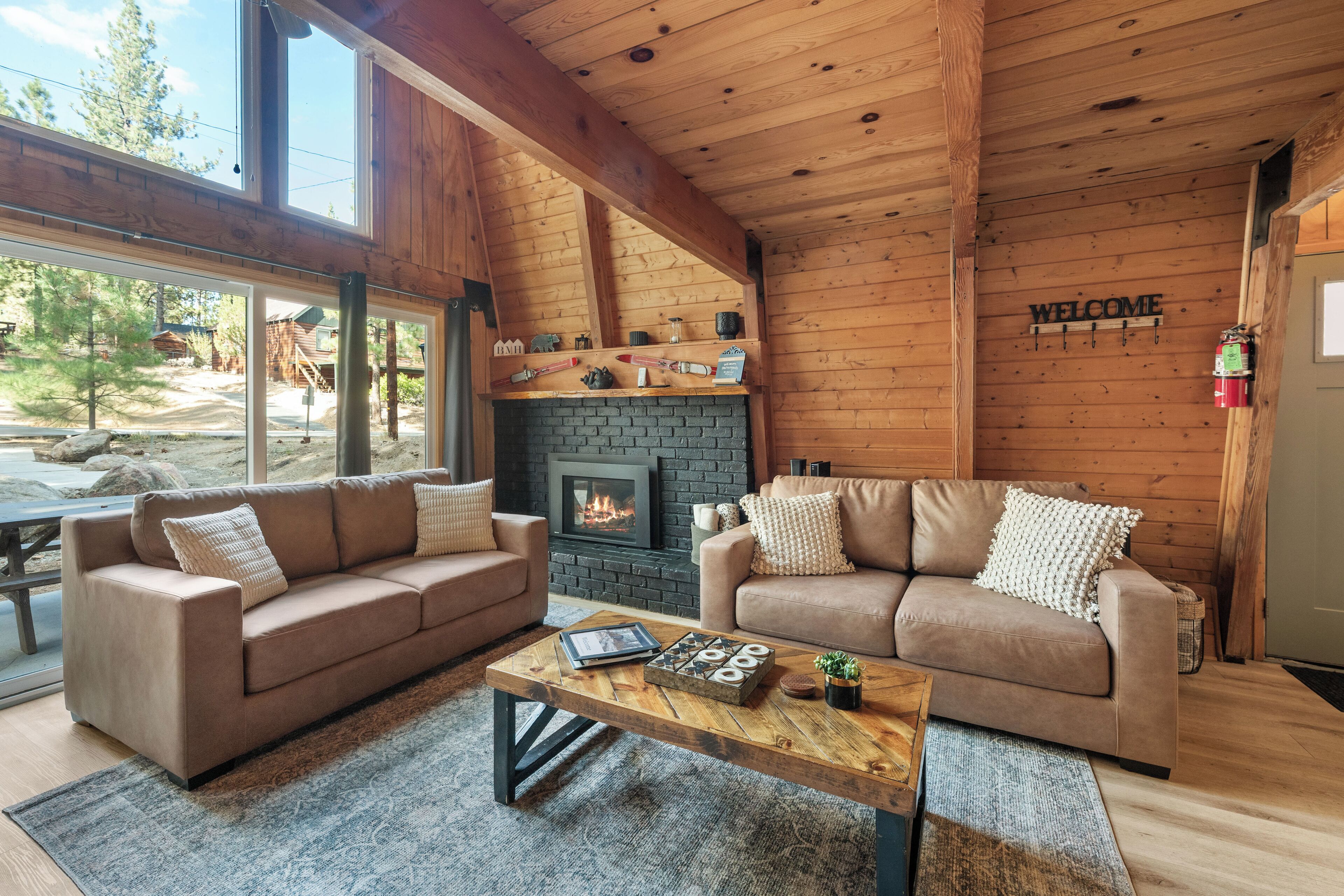 TV connectée, cheminée, jeux vidéo, lecteur de DVD