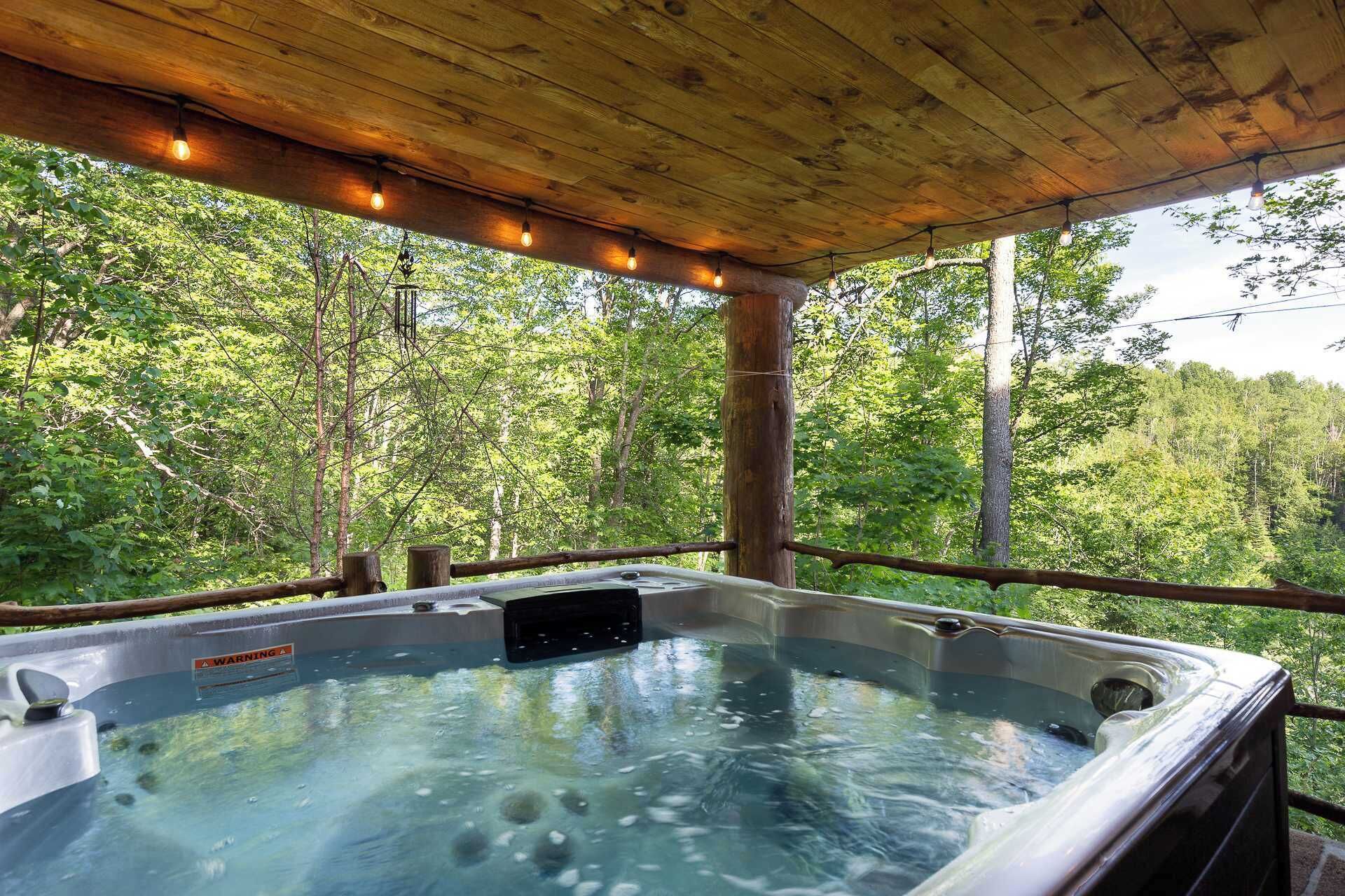 Outdoor spa tub