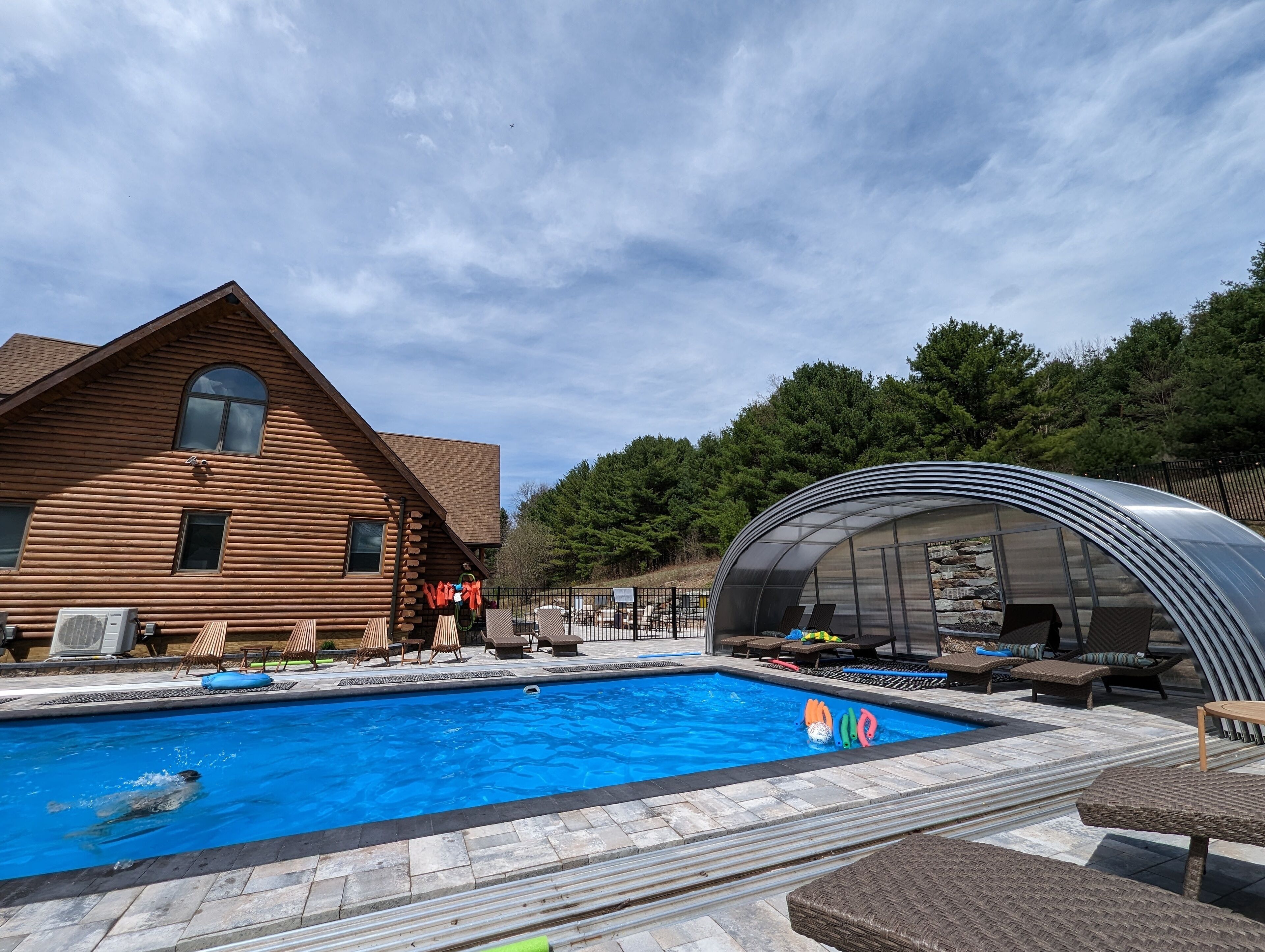 Indoor pool, outdoor pool