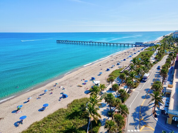 Perto da praia, toalhas de praia 