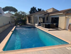 Udendørs pool, opvarmet pool