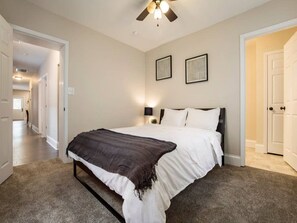 3 bedrooms, laptop workspace, iron/ironing board, WiFi