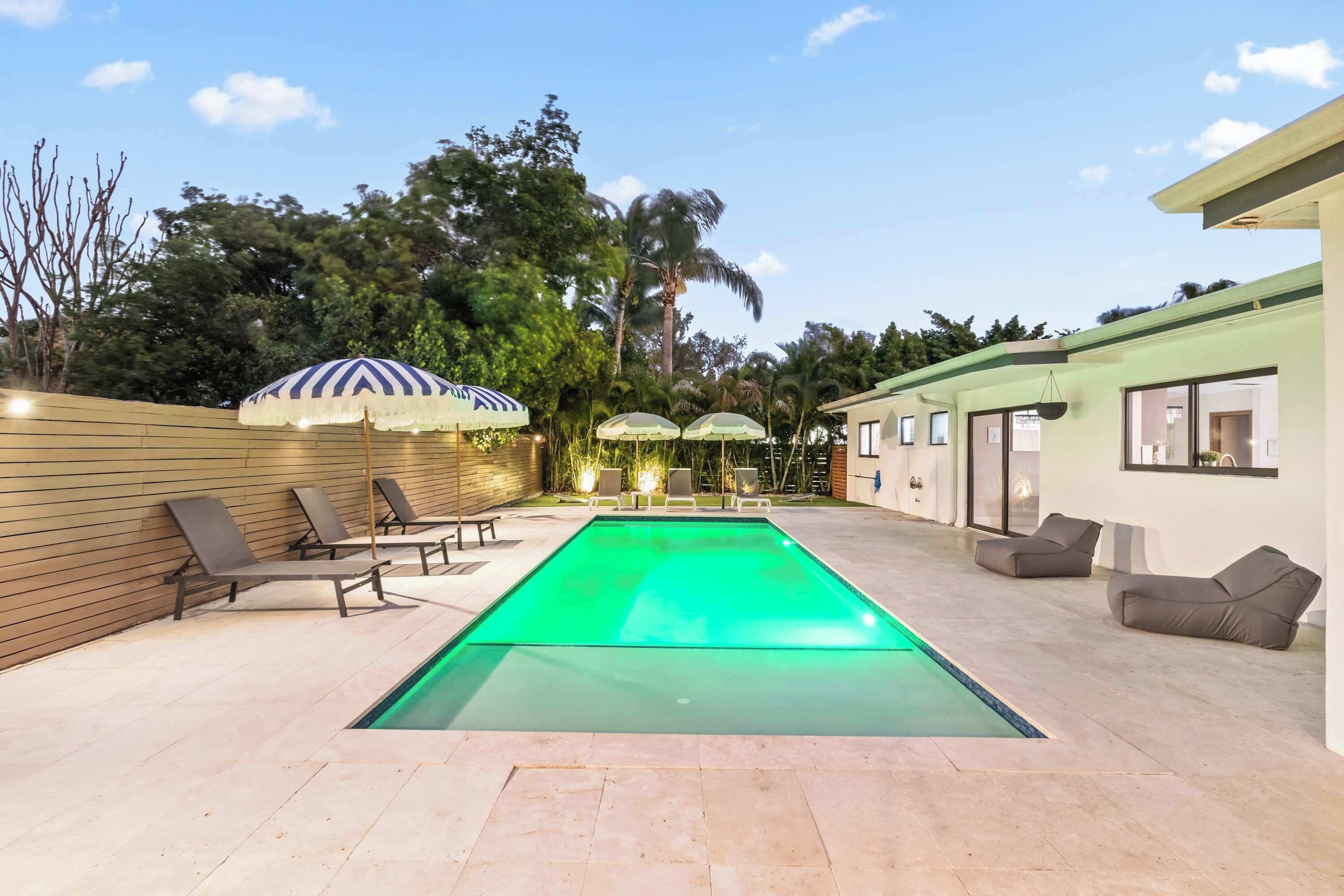 Outdoor pool, a heated pool