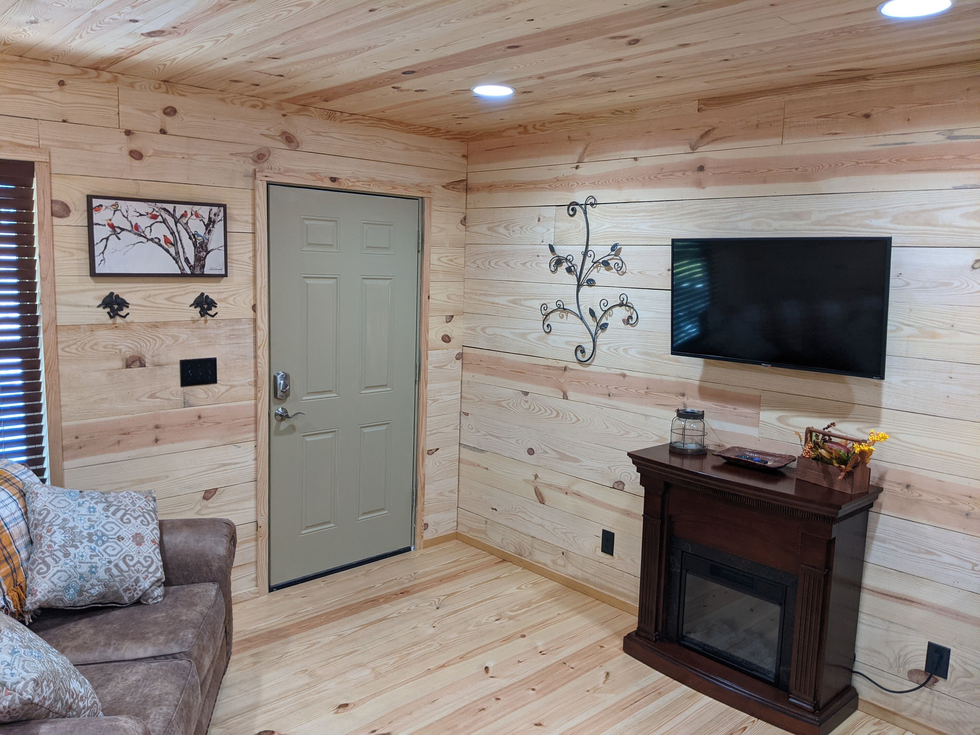 TV connectée, cheminée