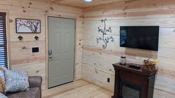 TV connectée, cheminée